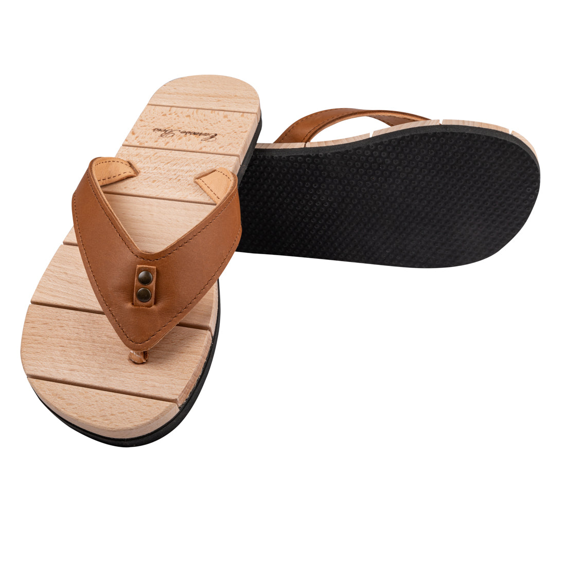 Tong de Luxe en Bois, Caramel